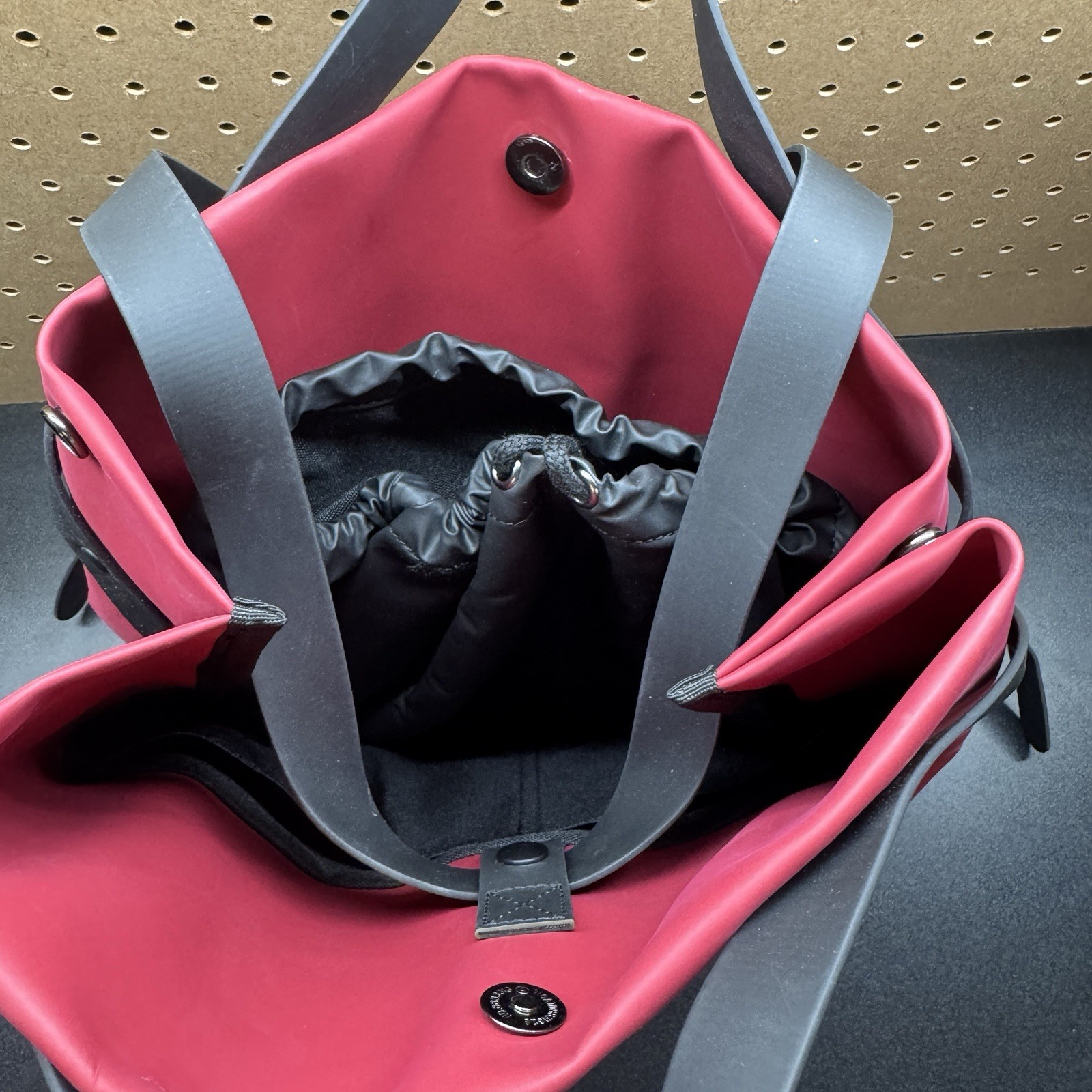 Rains Shift Convertible Backpack Waterproof Matte Red Work School Rucksack Bag