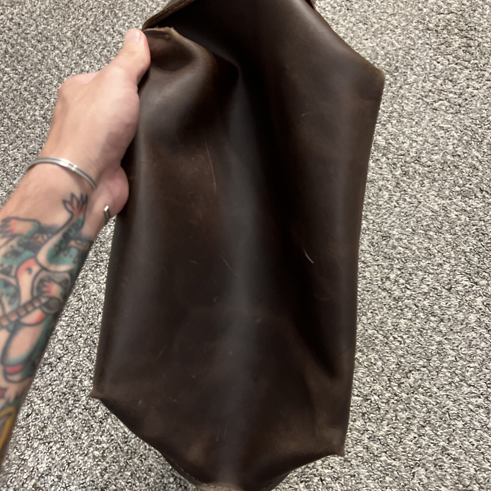 Saddleback Leather Dry Bag Chocolate Brown with Script Logo Discontinued