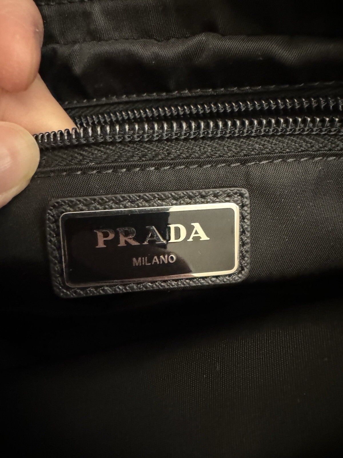 Authentic PRADA Tesuto Saffiano Re-Nylon Belt Bag Fanny Pack Waist Bag Black XS