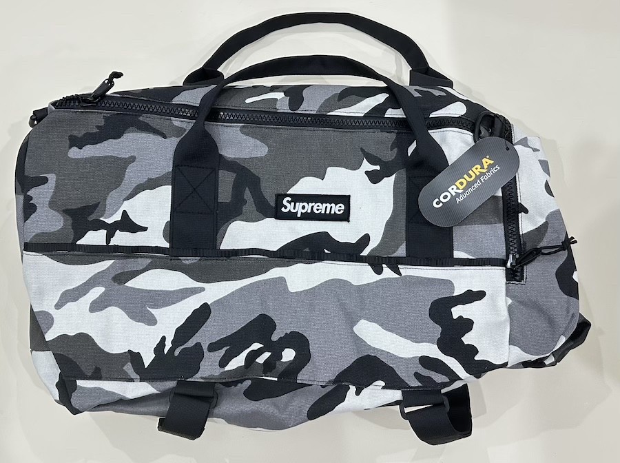 NEW Supreme SS25 Duffle Bag Snow Camo Cordura