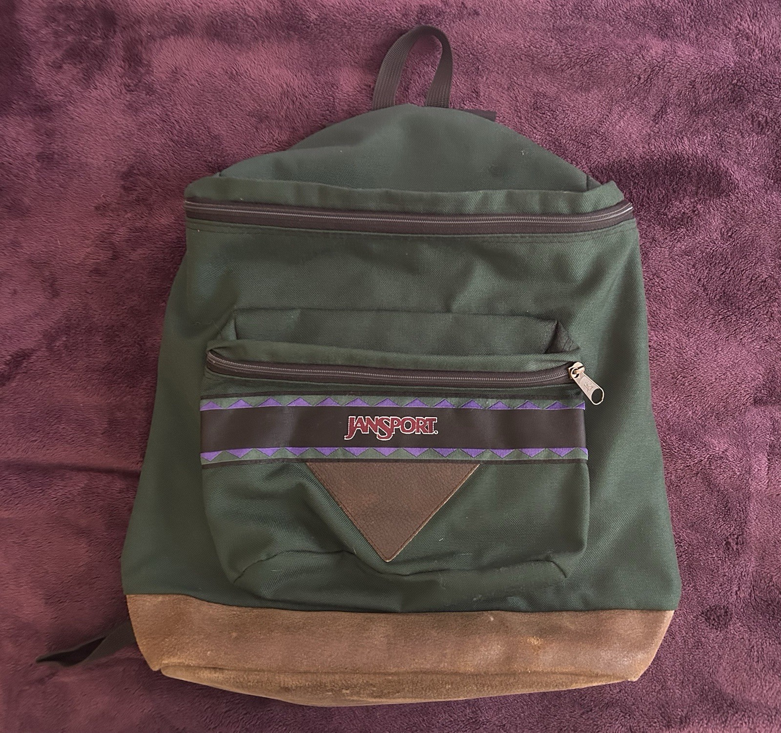 VTG 1994 Jansport Aztec Southwest Backpack Leather Bottom-90s-Excellent-Clean