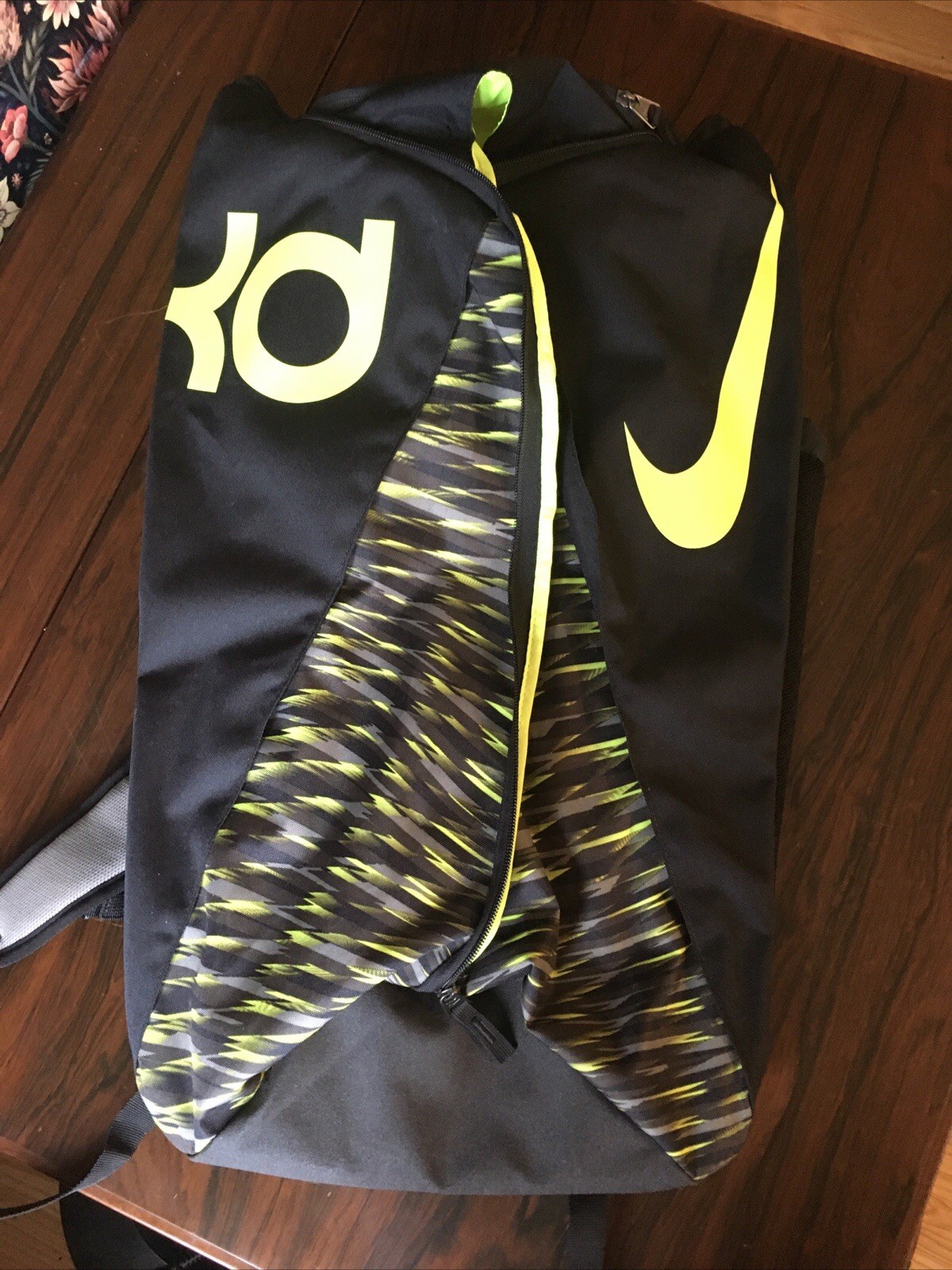 Nike Kevin Durant KD VIII Max Air Backpack Black Grey Bright Volt Basketball Bag