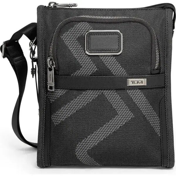 NEW TUMI Alpha 3 Pocket Bag Small Reflective Gray Crossbody Shoulder Travel
