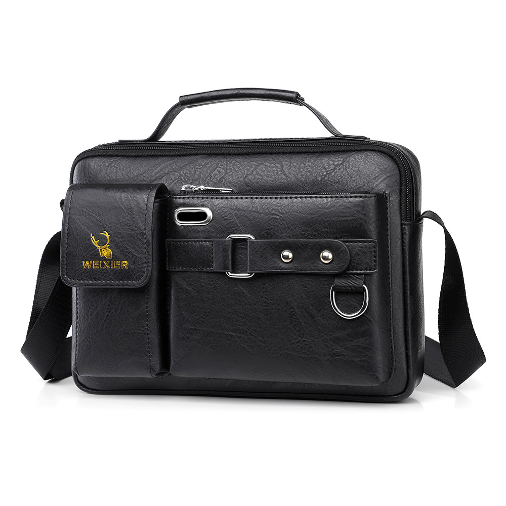 Men Handbag Business Leather Crossbody Bag Shoulder Bag Briefcase Messenger Bag