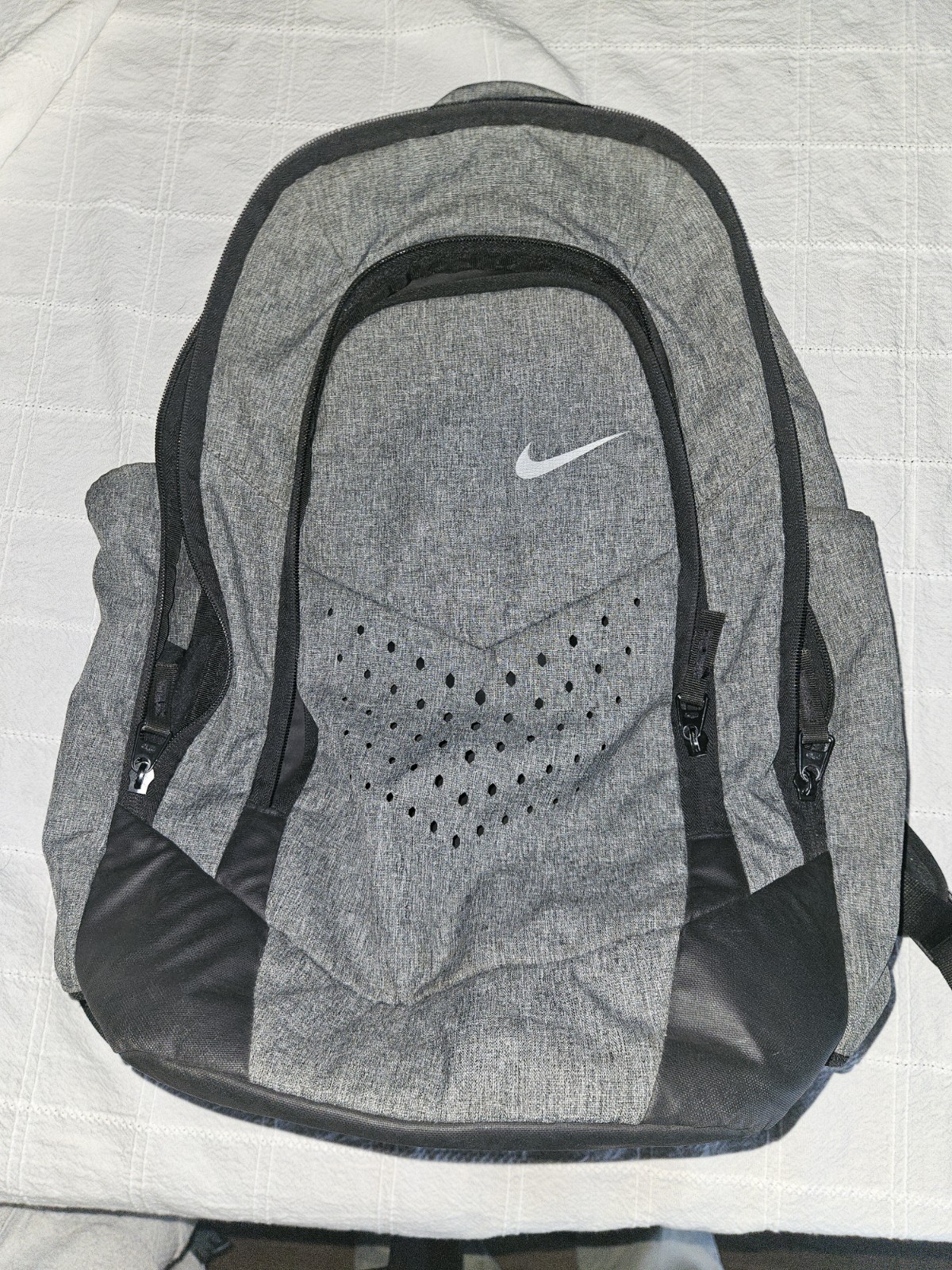 Nike Max Air Vapor Energy Laptop Book Bag Backpack Gray Black Max Air Straps