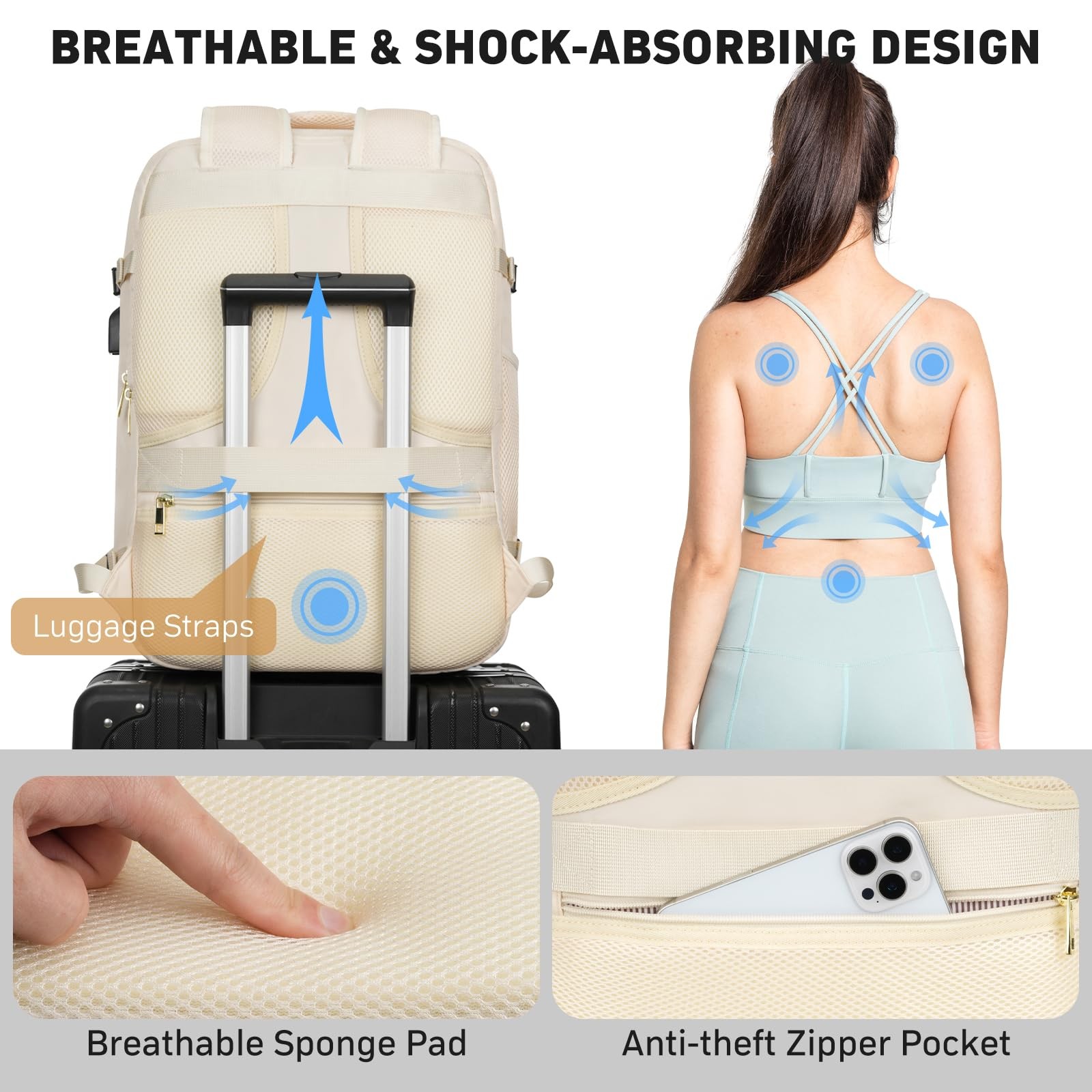 Travel Backpack Sets for ,Carry On Backpack Flight Approved,Large Laptop Back…