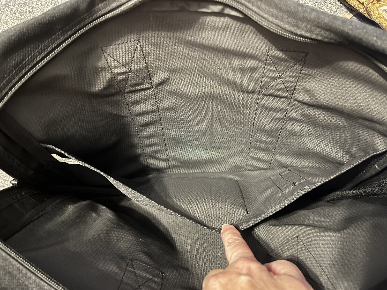Laptop Bag Black Canvas Pocket Gear Slots Handles GEM Office Travel 12×12.5×3″