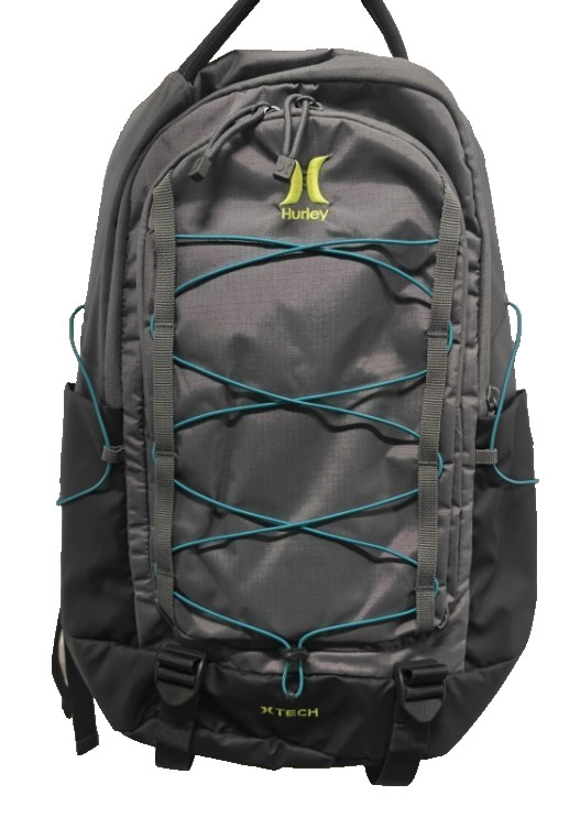 NEW HURLEY TECH BACKPACK TERRAIN BOOKBAG XTECH GRAY TEAL