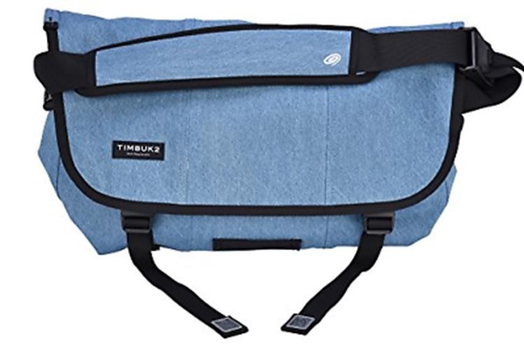 TIMBUK2 UNISEX ADULT CLASSIC MESSENGER BAG DURABLE sz M LIGHT WASH DENIM