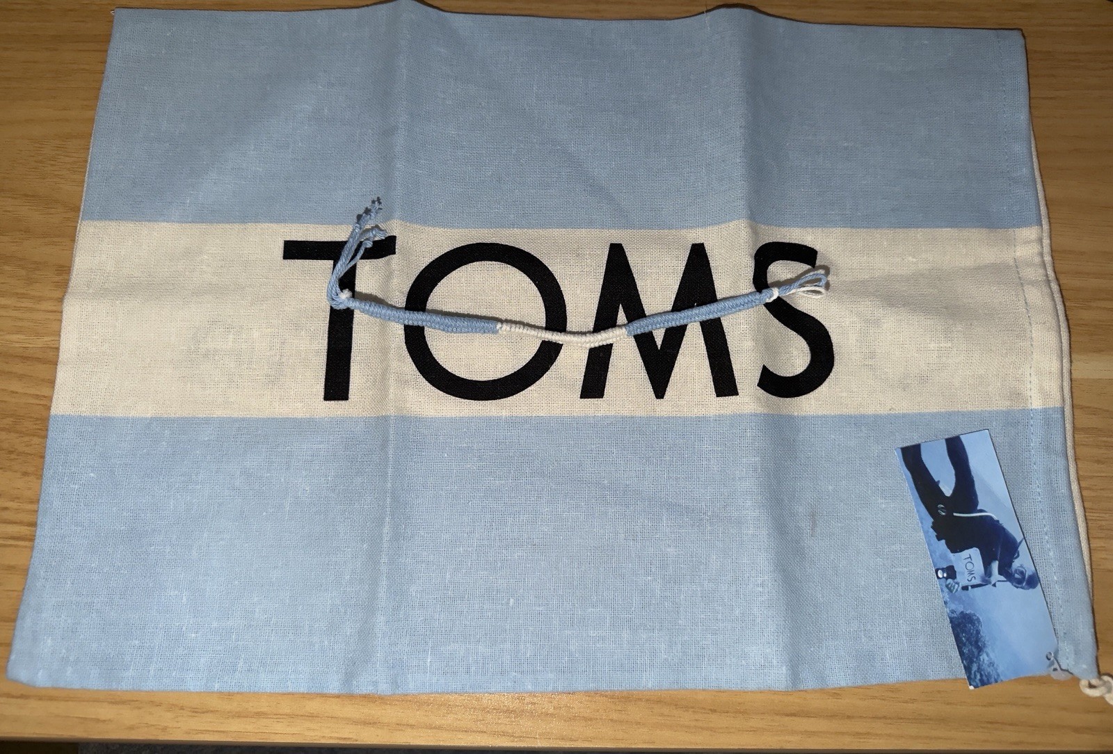 TOMS Canvas Drawstring Shoe Bag And Bracelet New (With Small Dirt Mark As Shown)