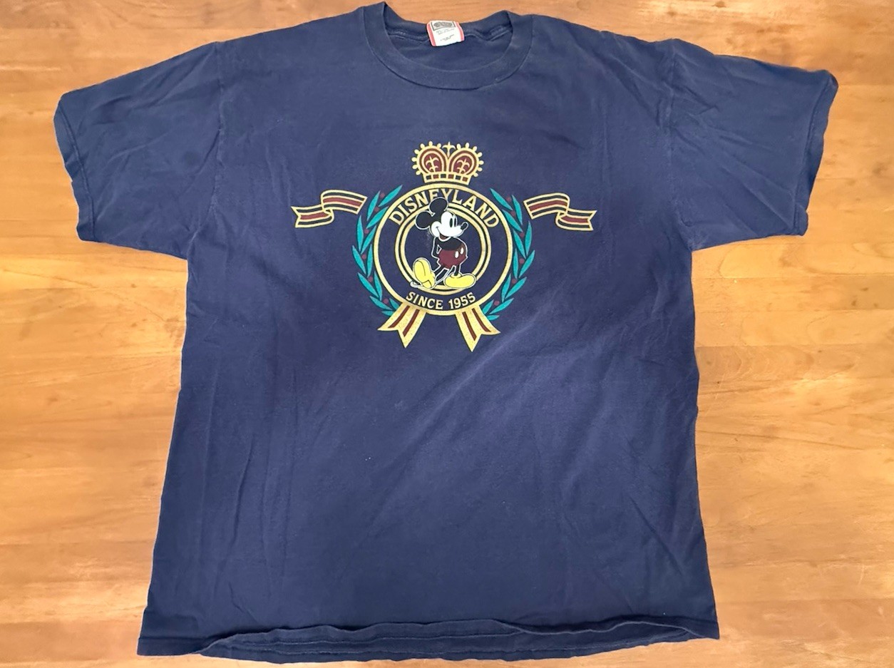 Disney Mickey Mouse Disneyland Vintage 90S T-Shirt Crest Men’s Size XXL