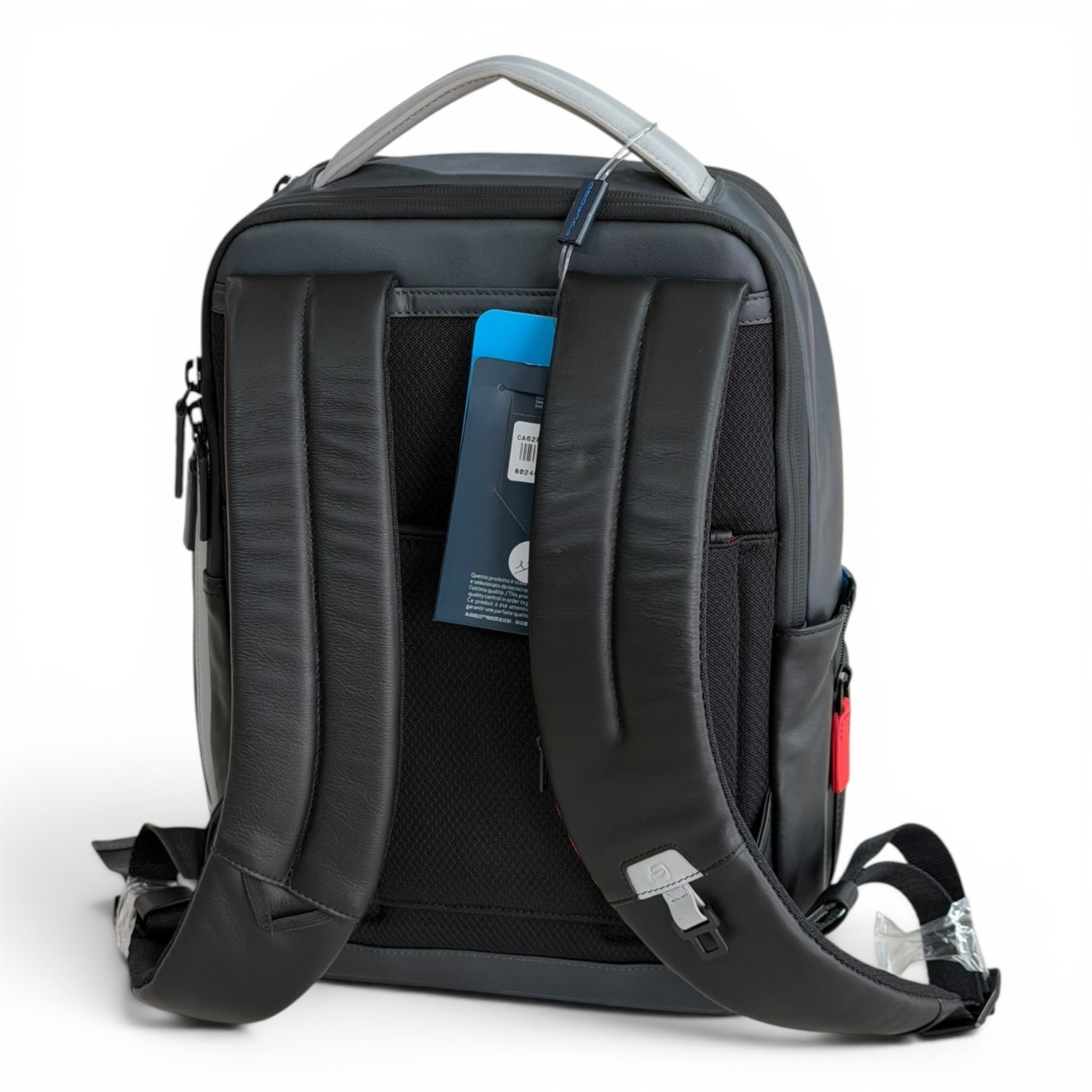 PIQUADRO men’s backpack leather backpack with computer made in Italy notebook