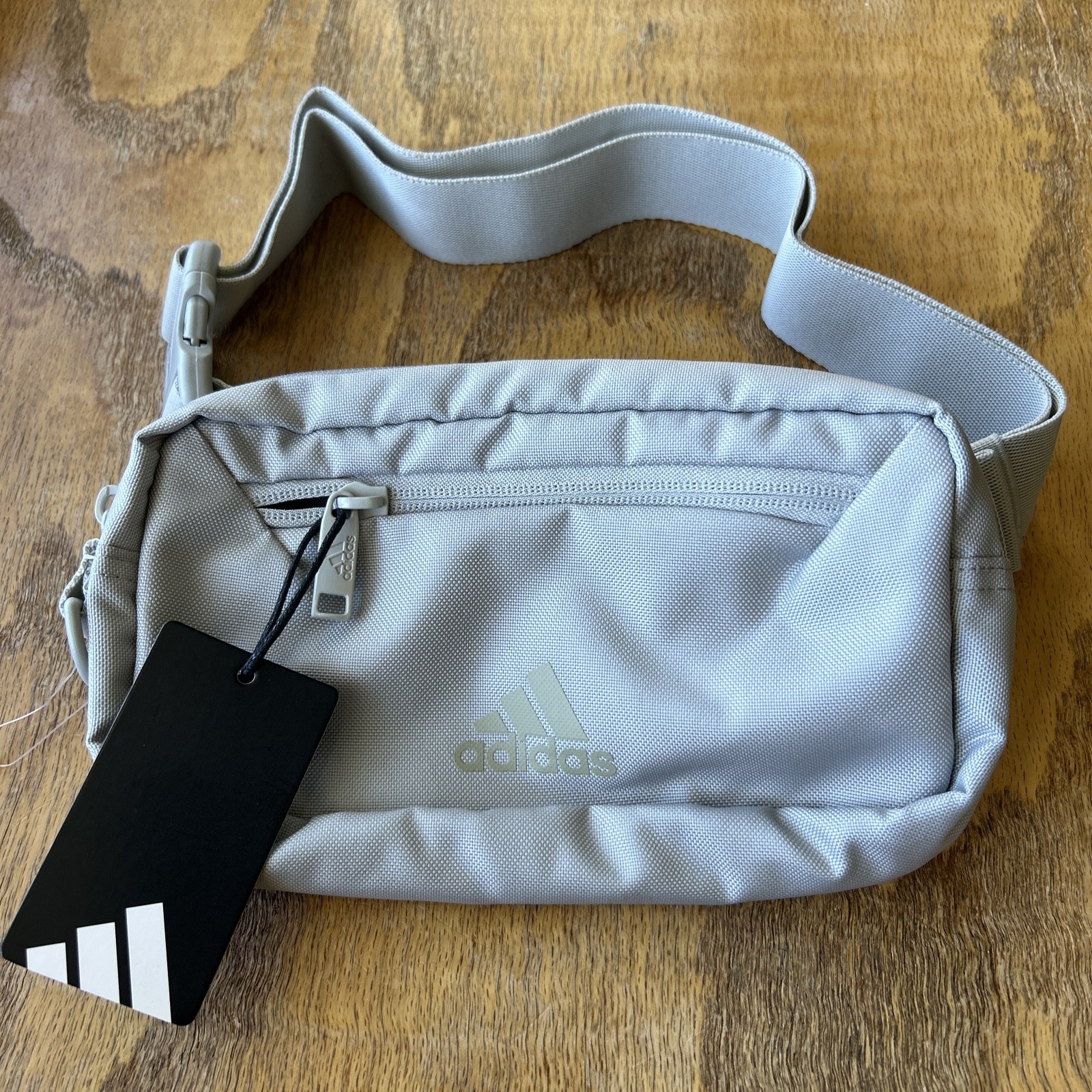 Adidas Unisex Must Have 2 Fanny Pack Waist Belt Crossbody Travel Bag Light Gray