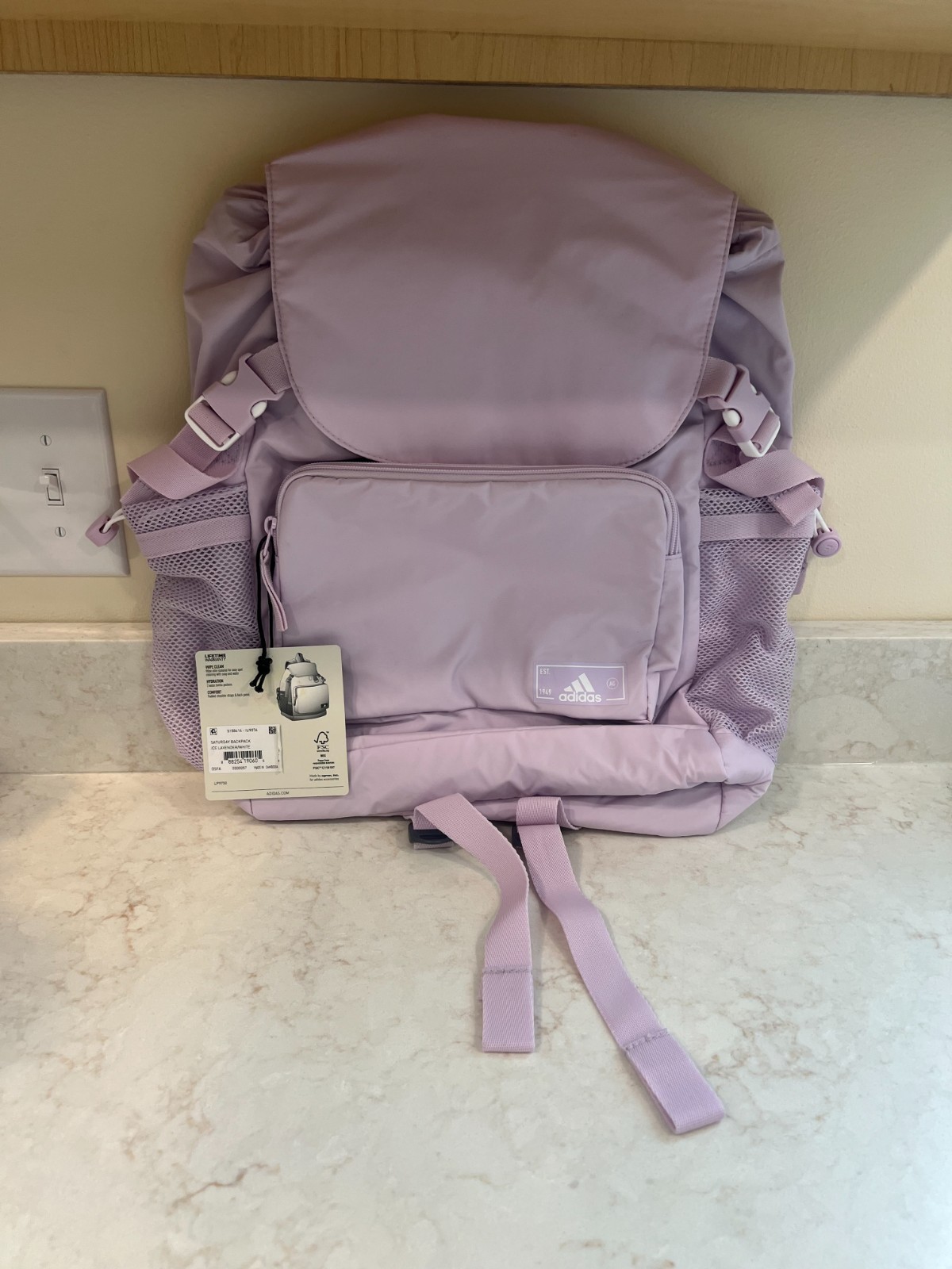 adidas Saturday Sport Unisex Compact Ice Lavender/White New With Tags