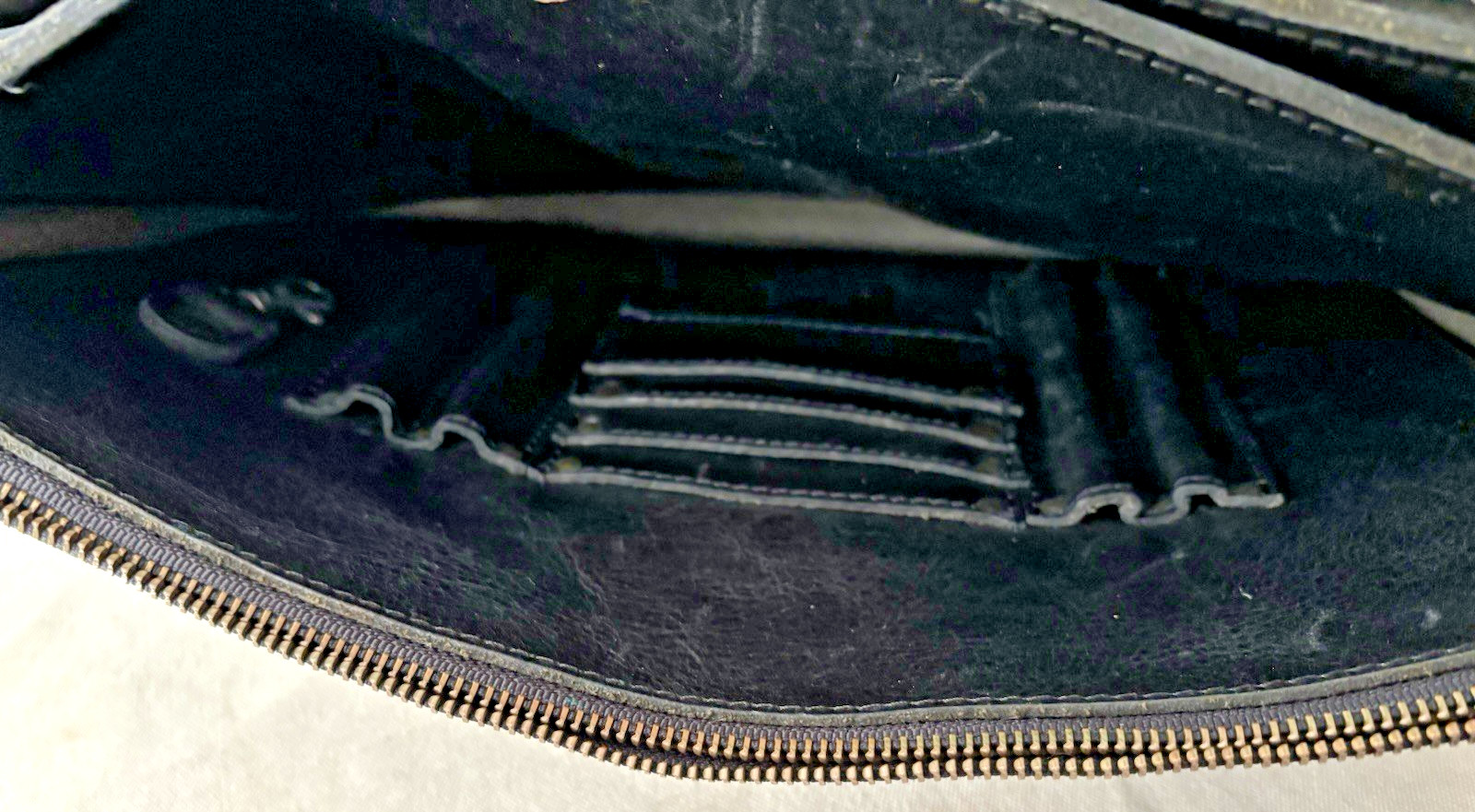 WILL LEATHER GOODS “Jacques” Rugged Matte Black Leather Briefcase Laptop Bag EC