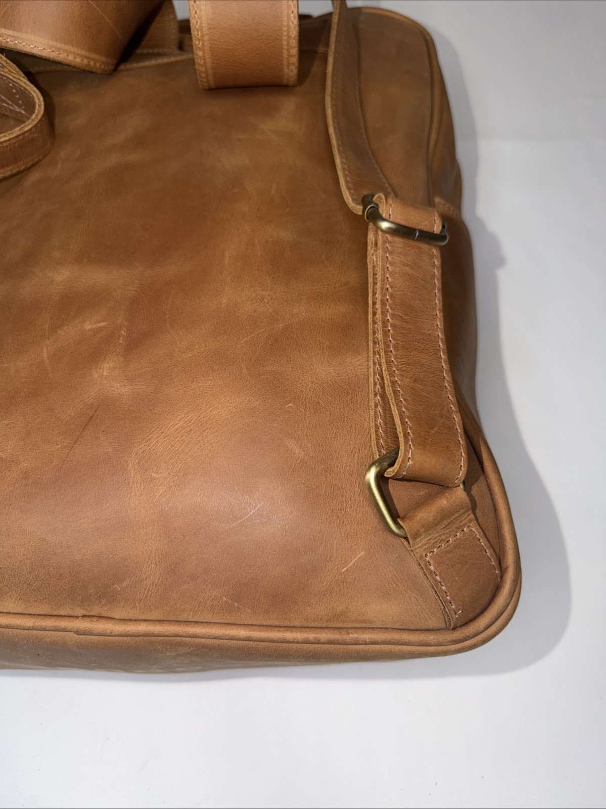 Handmade Full Grain Leather Backpack Brown Vietnam Laptop Travel Rucksack