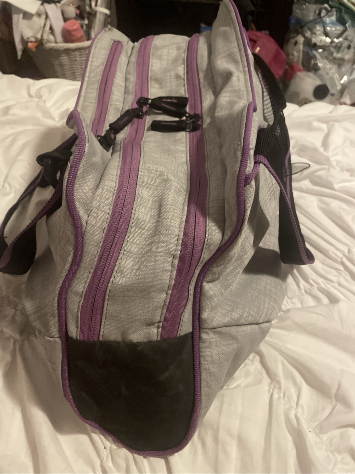Champion Match Point Duffle Bag Purple Black Gray High Performance Athletic