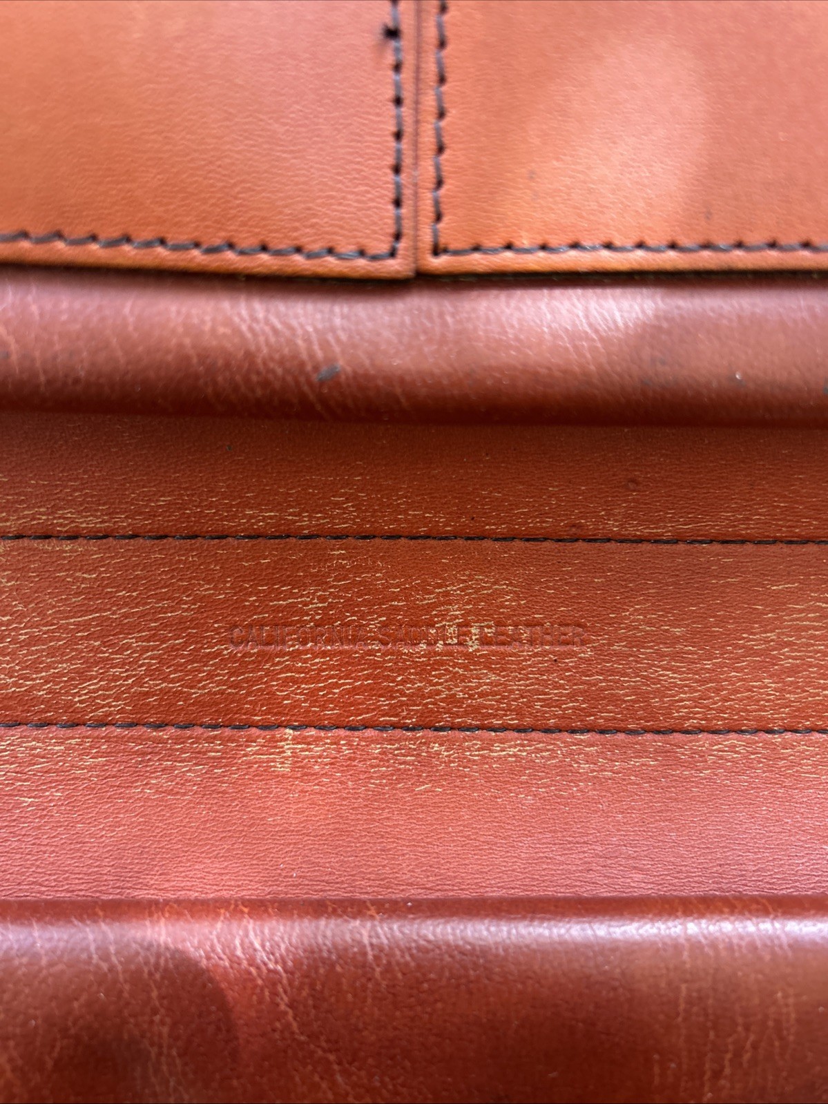 Vintage Schlesinger Brothers Leather Soft Briefcase Slim Profile Amazing patina