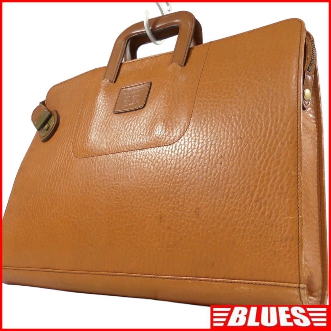 Burberrys Leather Business Bag 42cm 16.5in Used Men Women Classic japan