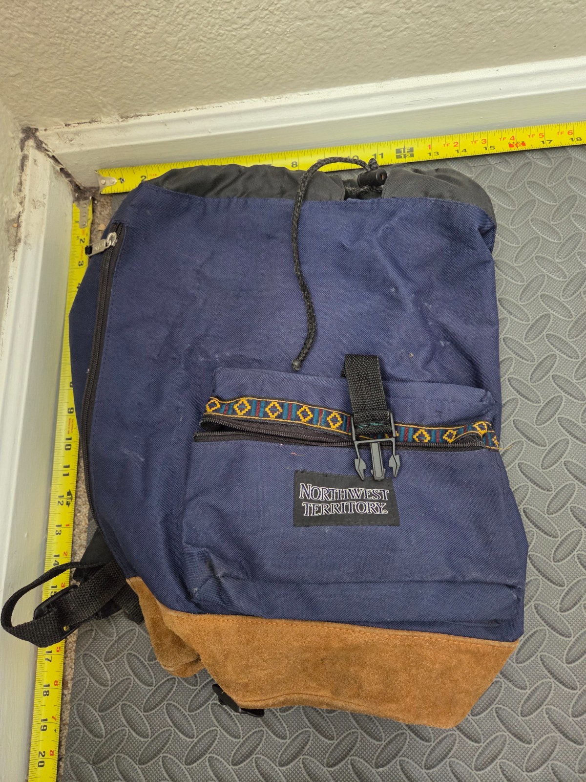 Northwest Territory Pack Blue Leather backpack #S193 garden laptop switch