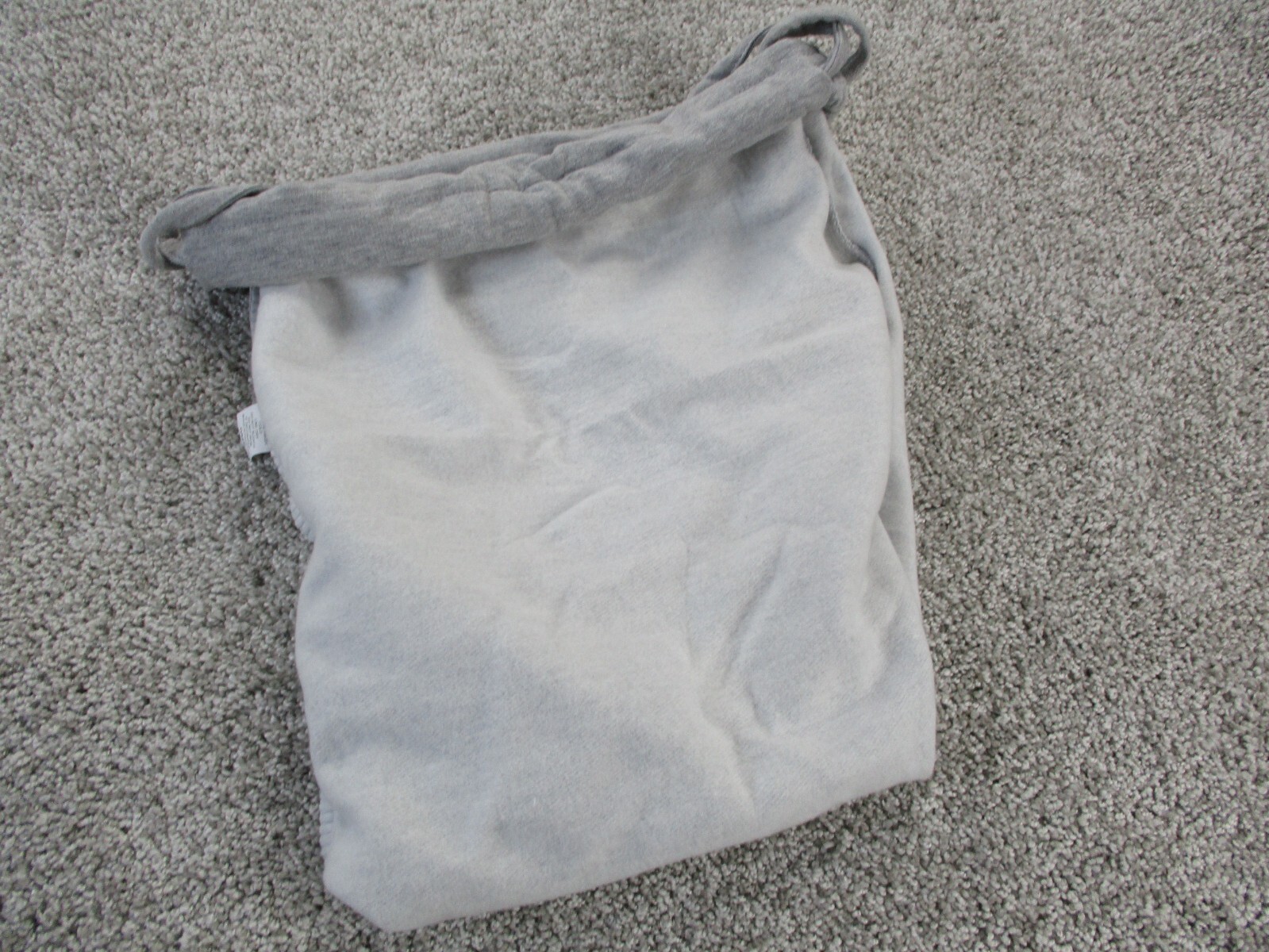 Nantucket Whalers High Drawstring Backpack Gray Cotton Blend Whale Logo EC