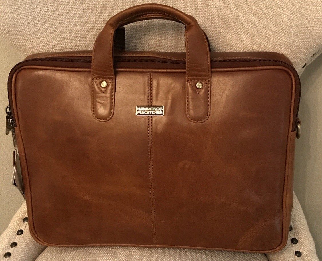 Hammonds Flycatcher Brown Leather Laptop Carry Case Bag