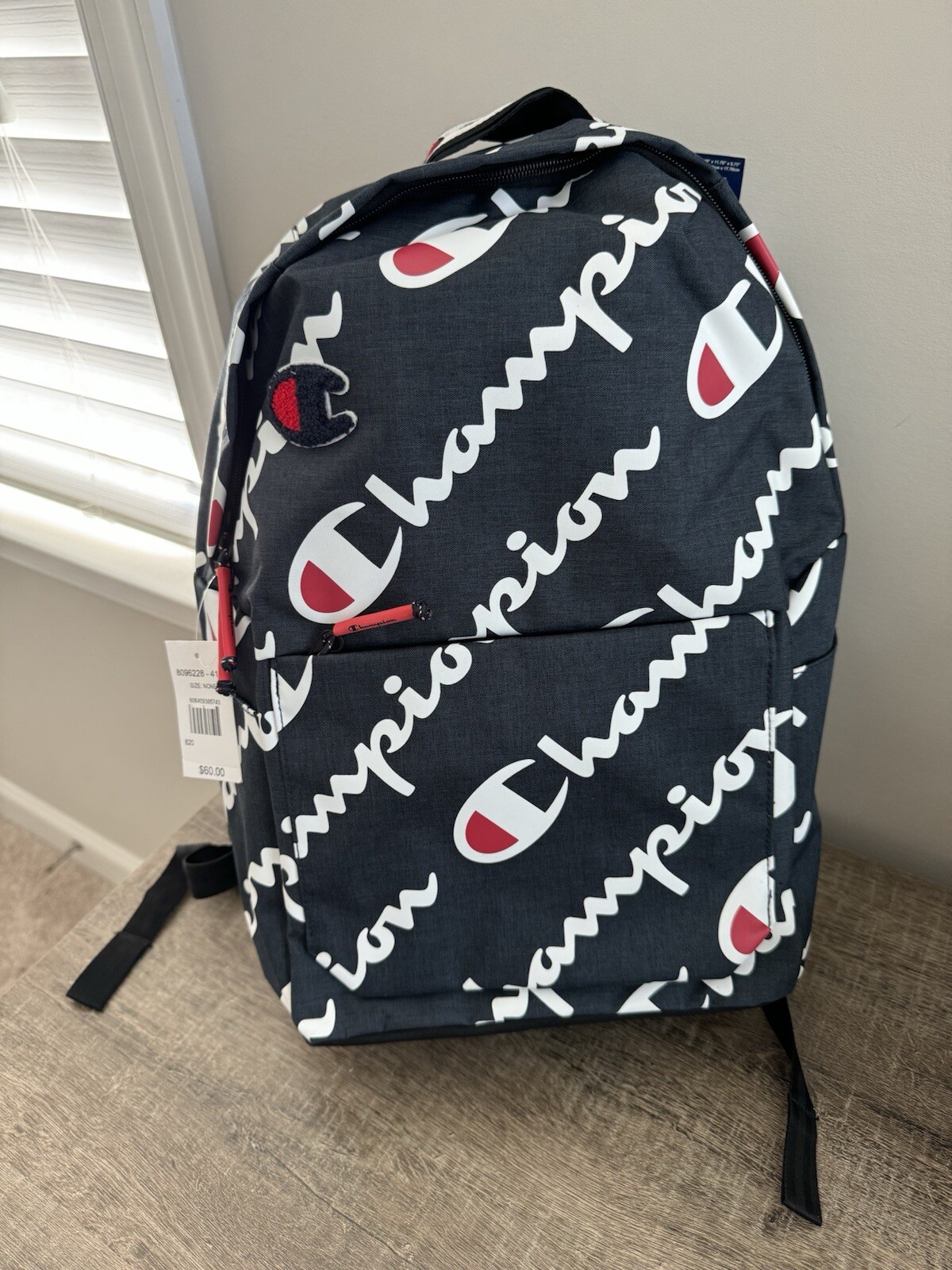 Champion Advocate Backpack Navy Blue Interior laptop compartment Adjust strap