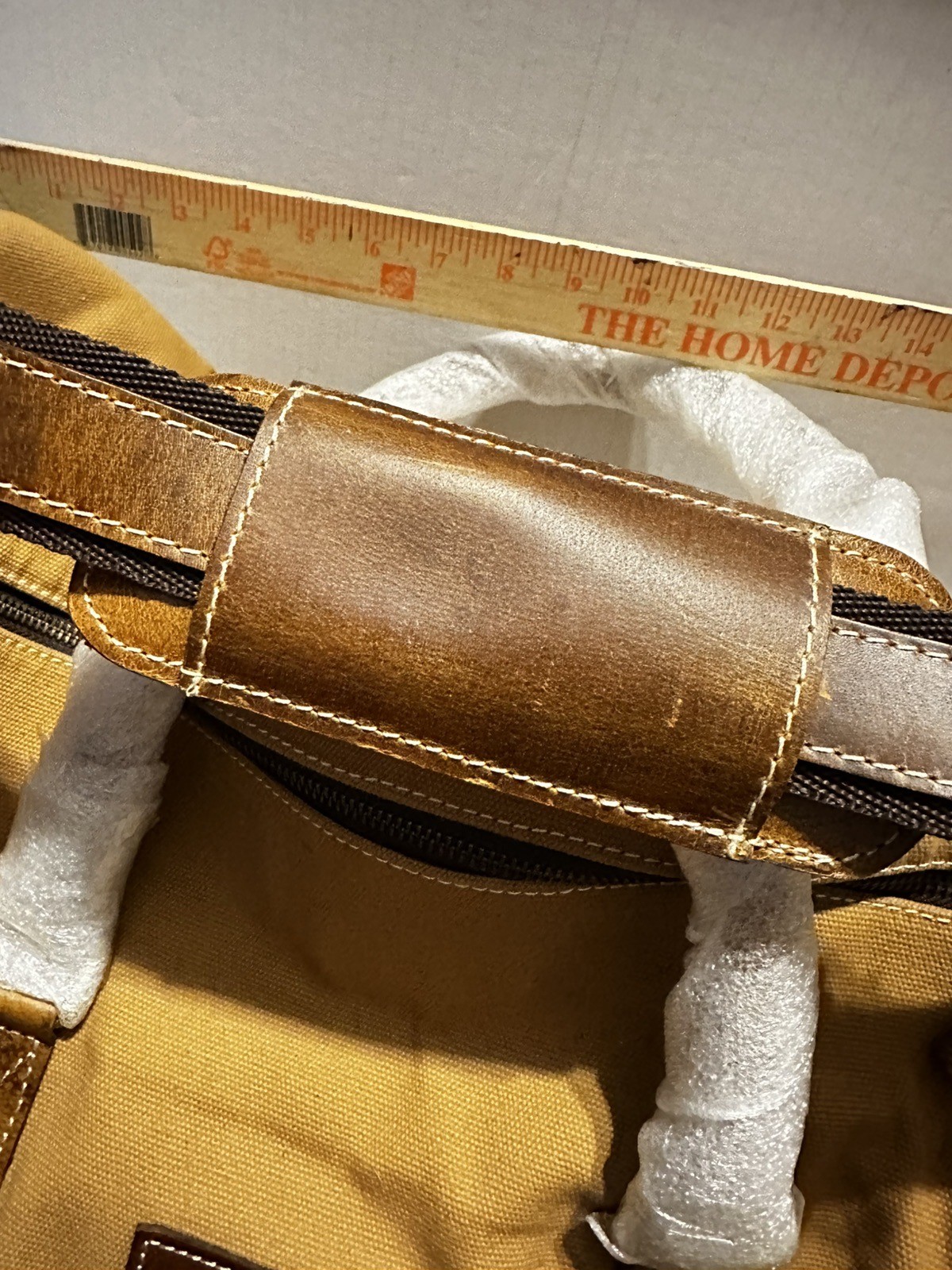 F.H. Wadsworth Weekender Duffel Bag Bottoms Up Invitational Brown Canvas READ