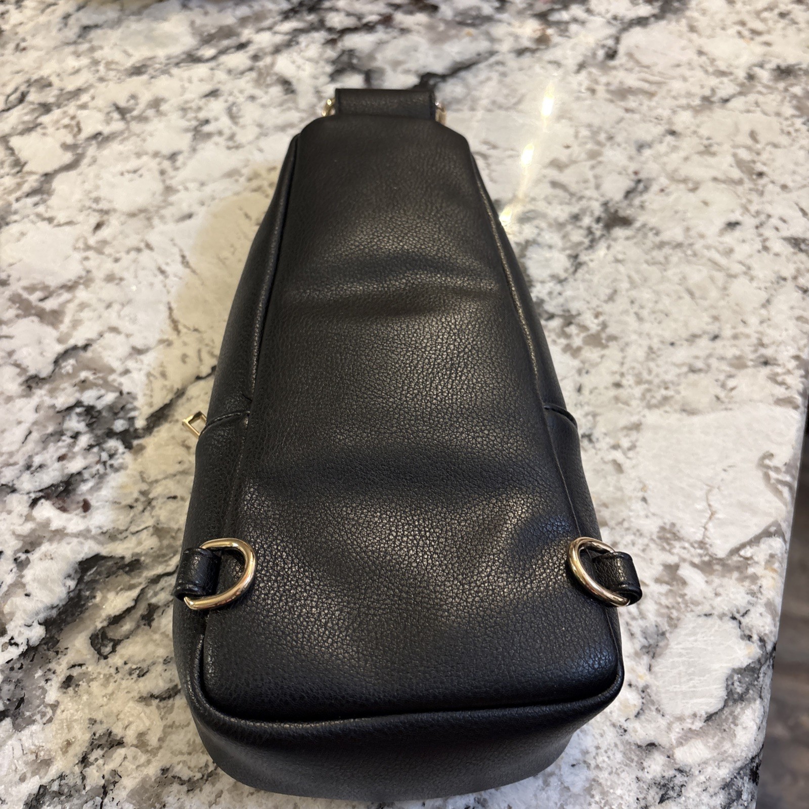 Pink Cove Small Black Crossbody Sling Bag Zip, Adjustable Strap