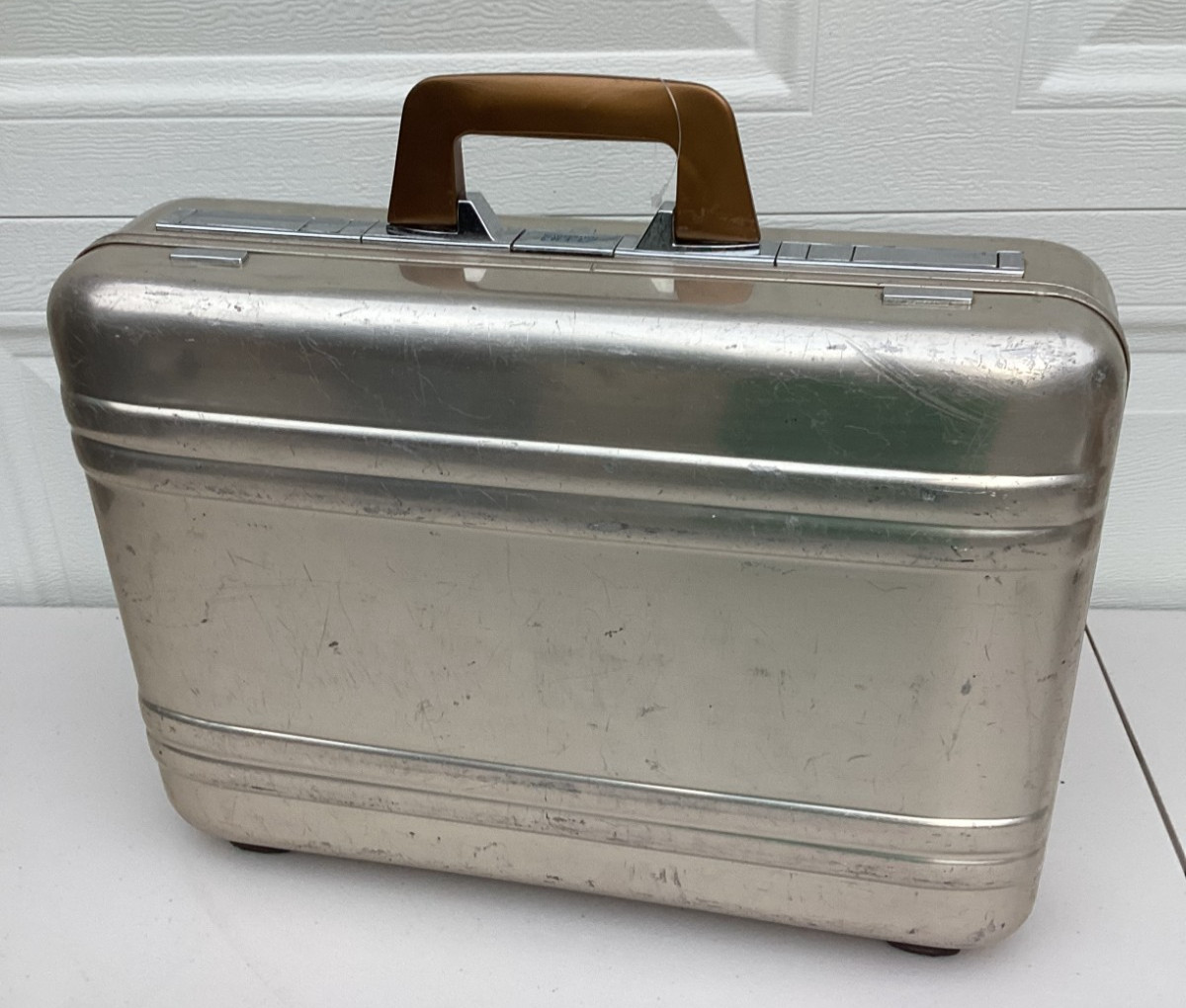 1980s Zero Halliburton Aircraft Grade Aluminum Combination Lock Briefcase