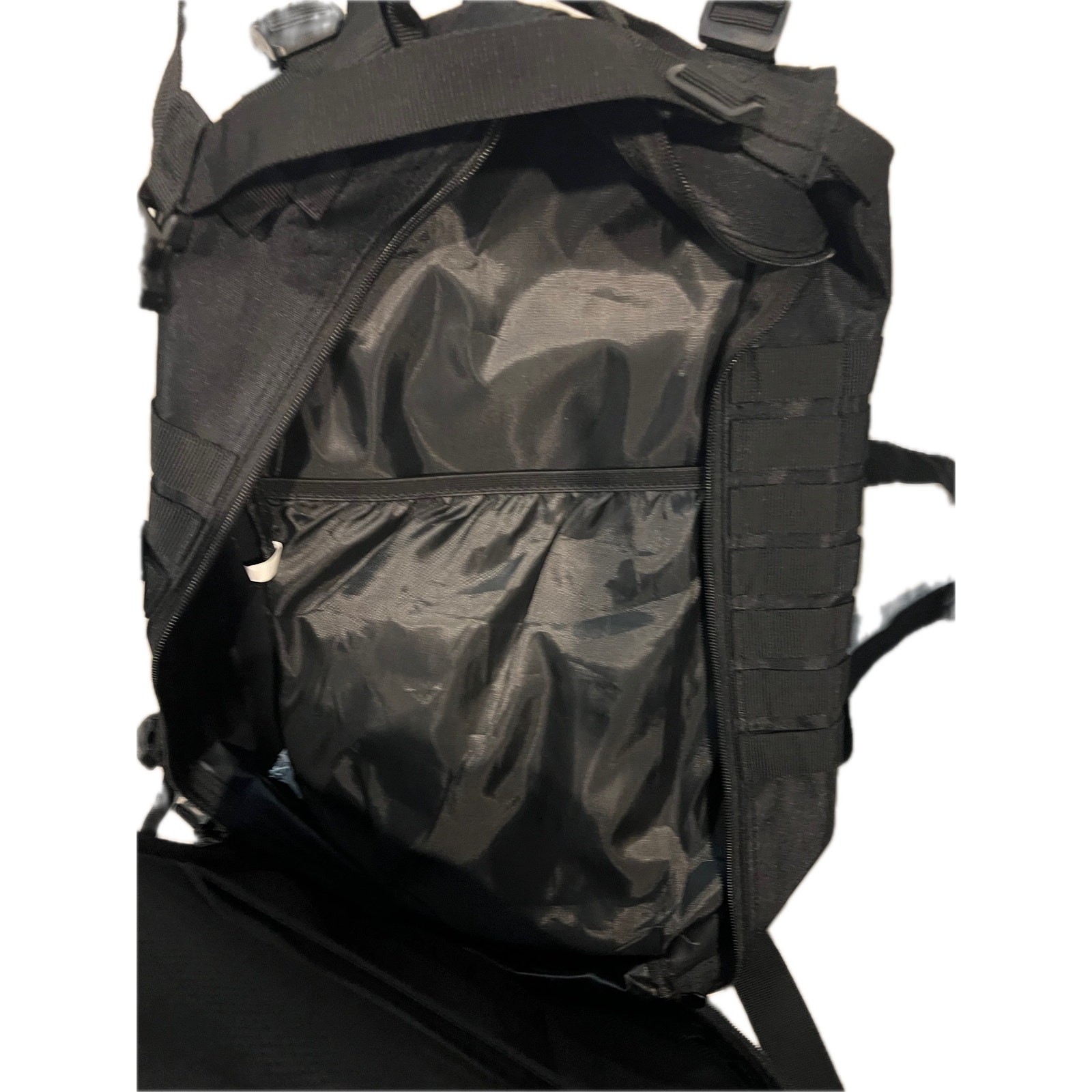 No Label Tactical Black Backpack Medium 26L