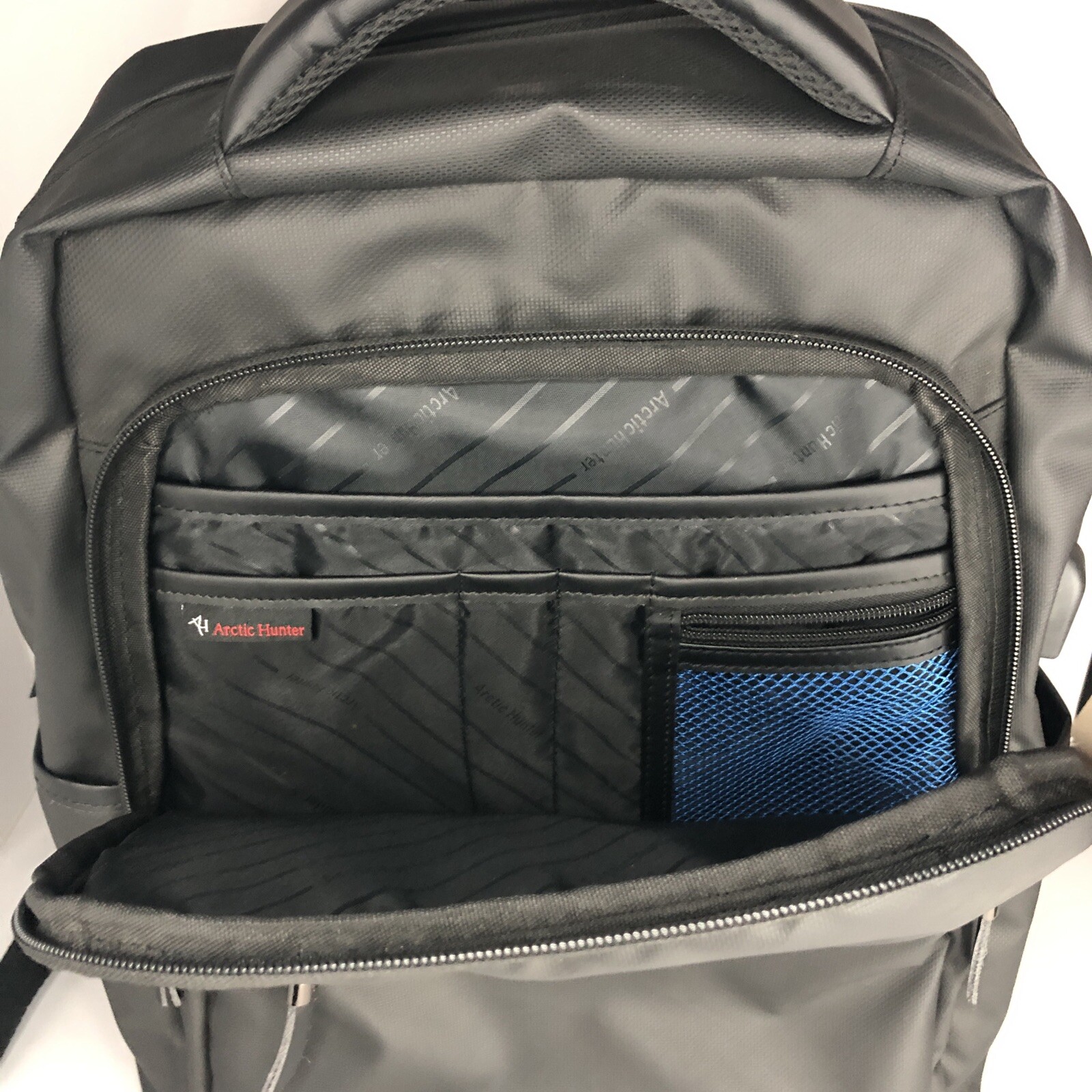 ARCTIC HUNTER Black Backpack Laptop Bag Business Travel School Comfort *READ*