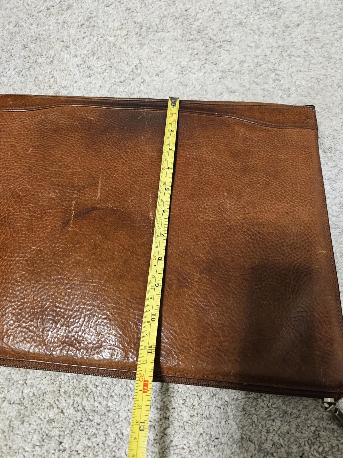 Bosca Leather Briefcase Reddish Brown Leather No Strap