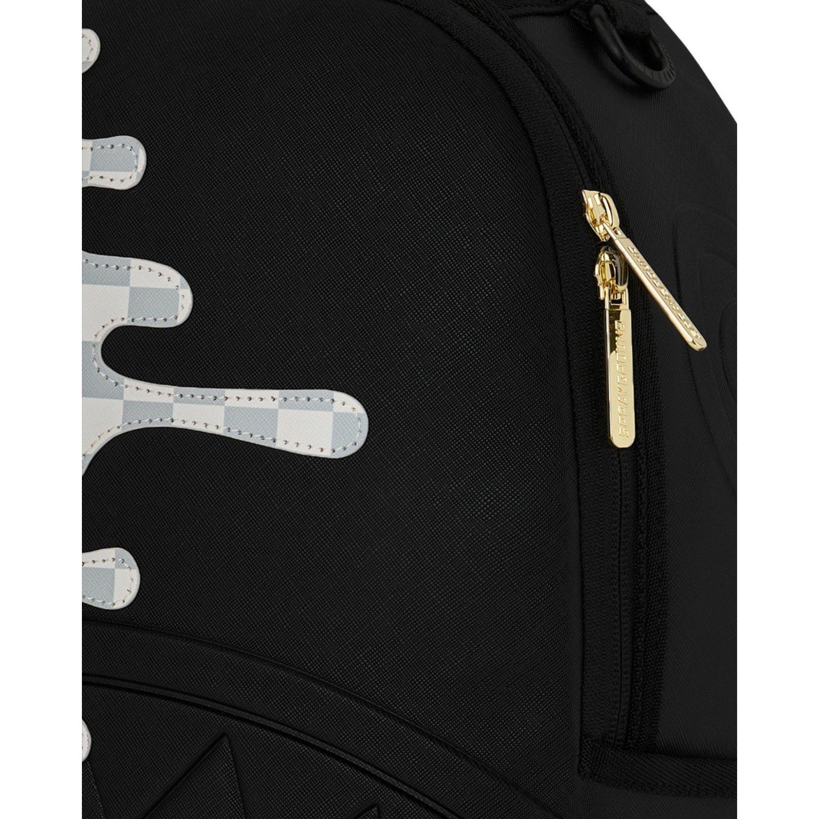 Sprayground Cream Check Side Swipe Backpack🔥New Black Bookbag School Travel Bag