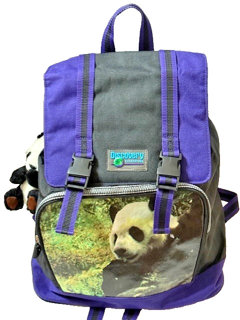 NEW VINTAGE 1999 DISCOVERY CHANNEL PANDA BEAR BACKPACK ***VERY RARE
