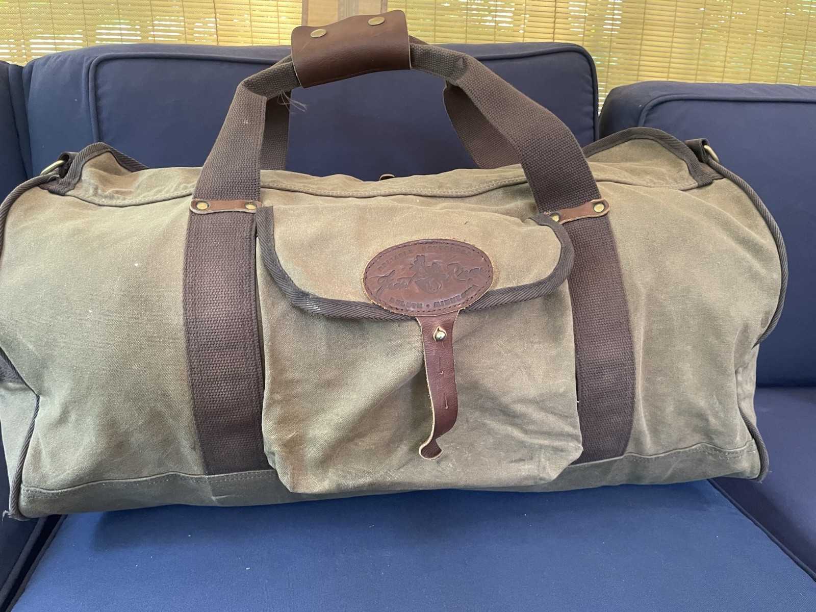 Frost River Explorer Medium Duffel Bag Waxed Canvas Leather Luggage Made in USA