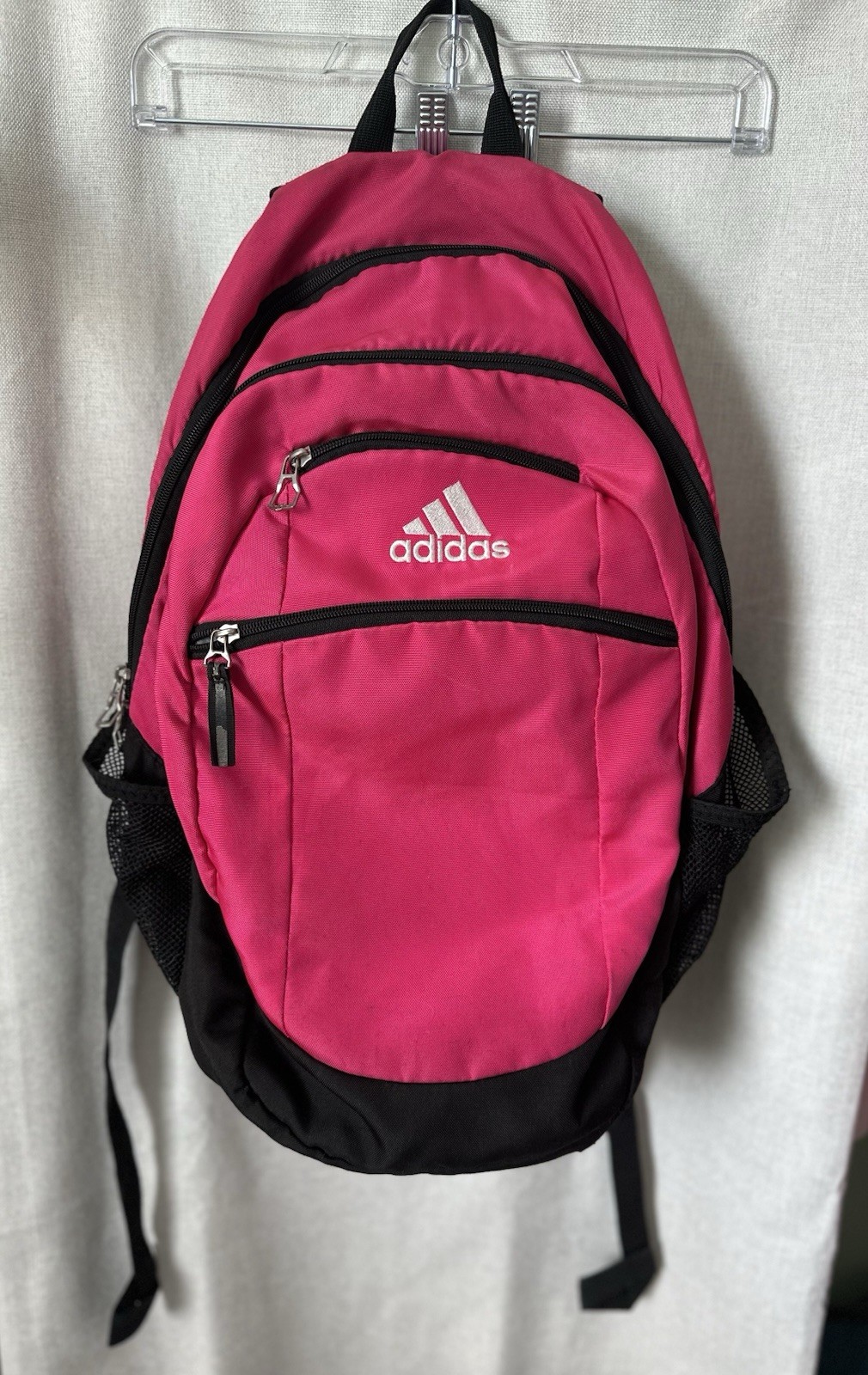 Adidas Striker II Team Backpack Pink Black Multiple Pockets