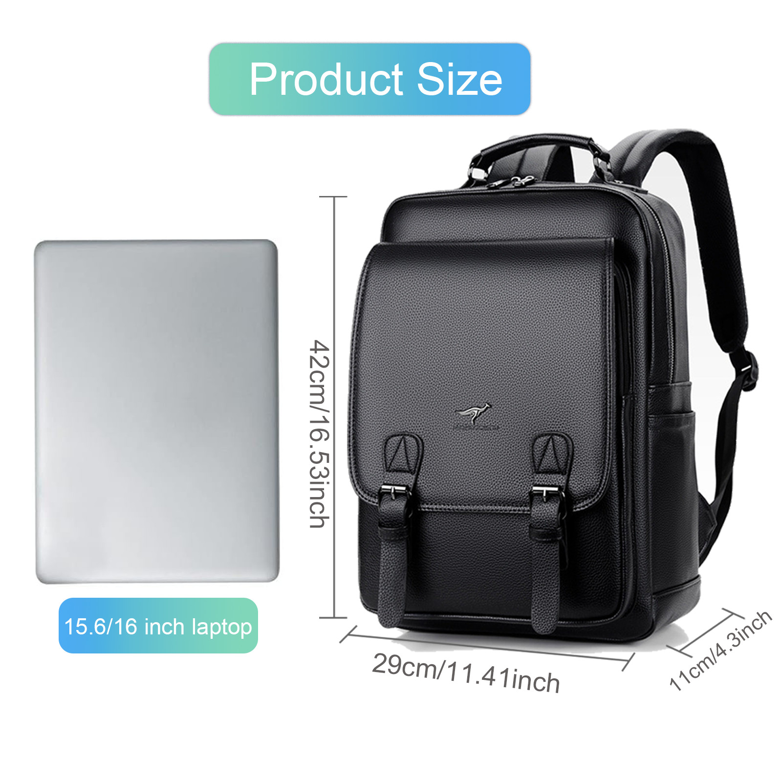 Business Mens Genuine Leather School Backpack Laptop Travel Waterproof Bag 6010