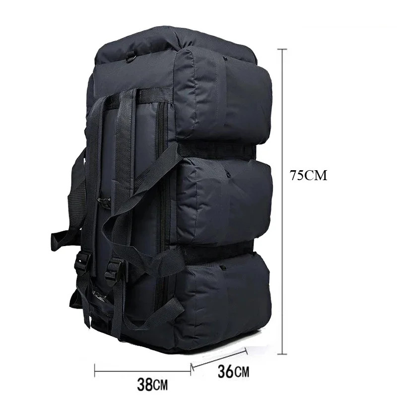 100L Camping Travel Backpack Large Duffel Hiking Shoulder Bag Outdoor Weekend