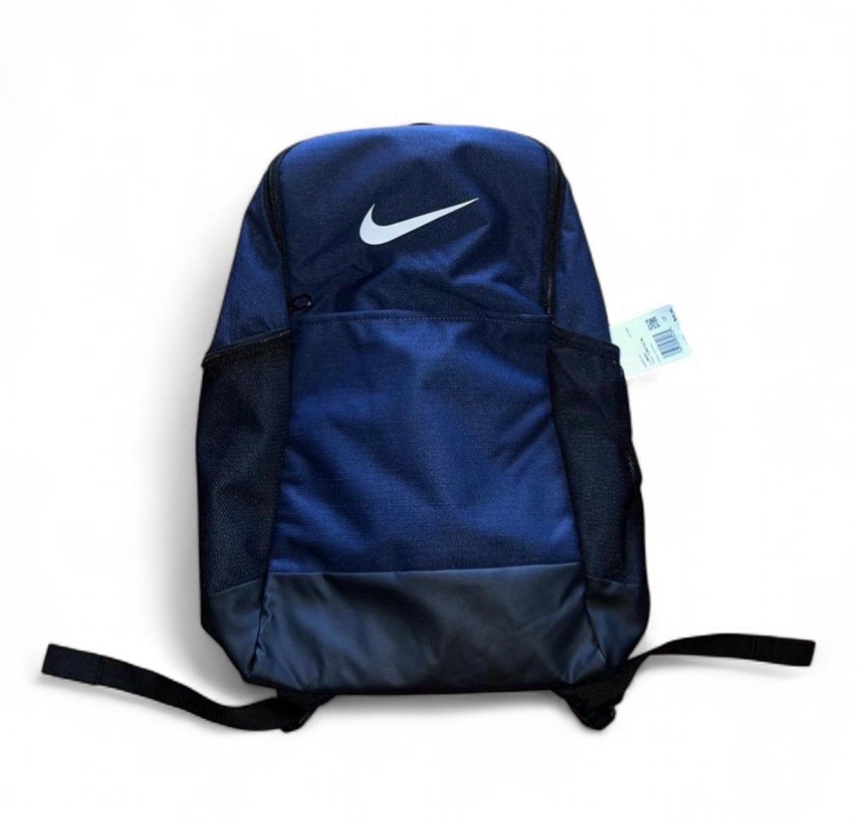 Nike Blue/Black Medium Backpack Zip Closure Padded Straps Outer Pockets