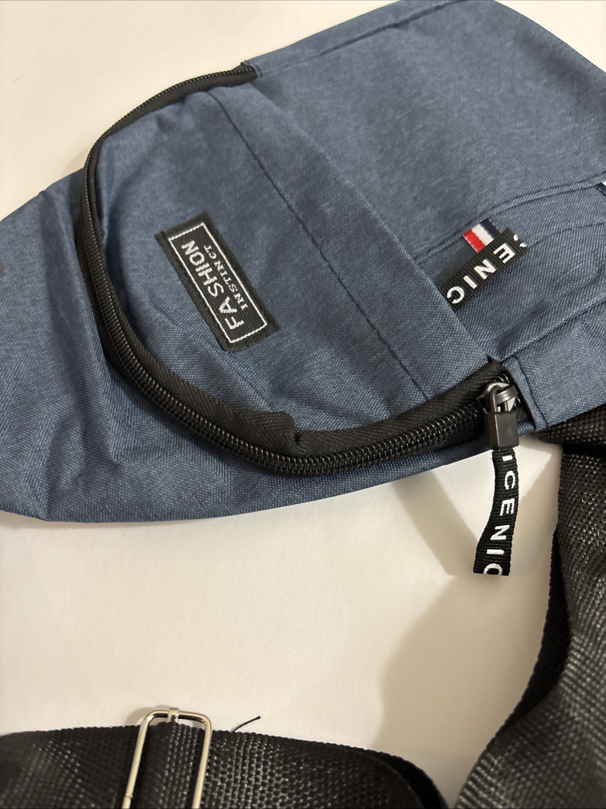 Denim Crossbody Shoulder Bag Adjustable Travel Backpack by Fashion Instinct