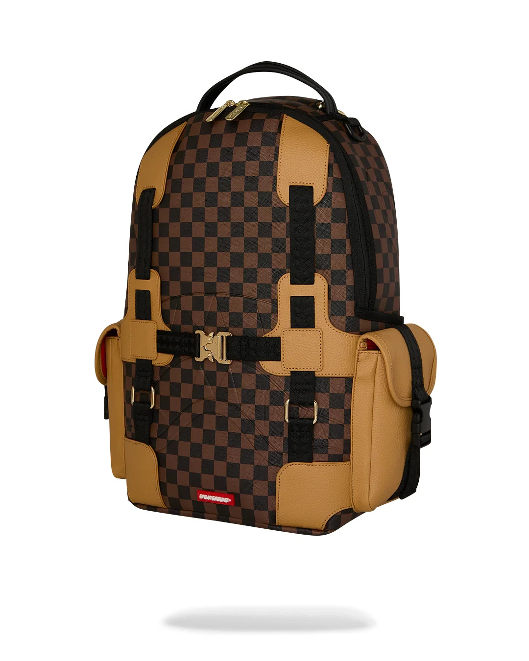 Sprayground HIGHLINE HOLSTER Check Backpack🔥New Black Bookbag Travel Bag School