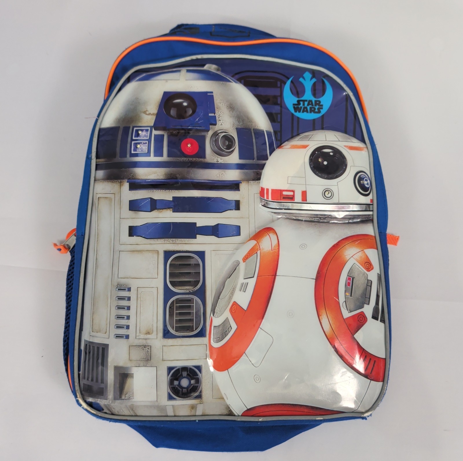 Star Wars: The Force Awakens 16″X12″X5″ Backpack R2D2 & BB8 Droids GUC!
