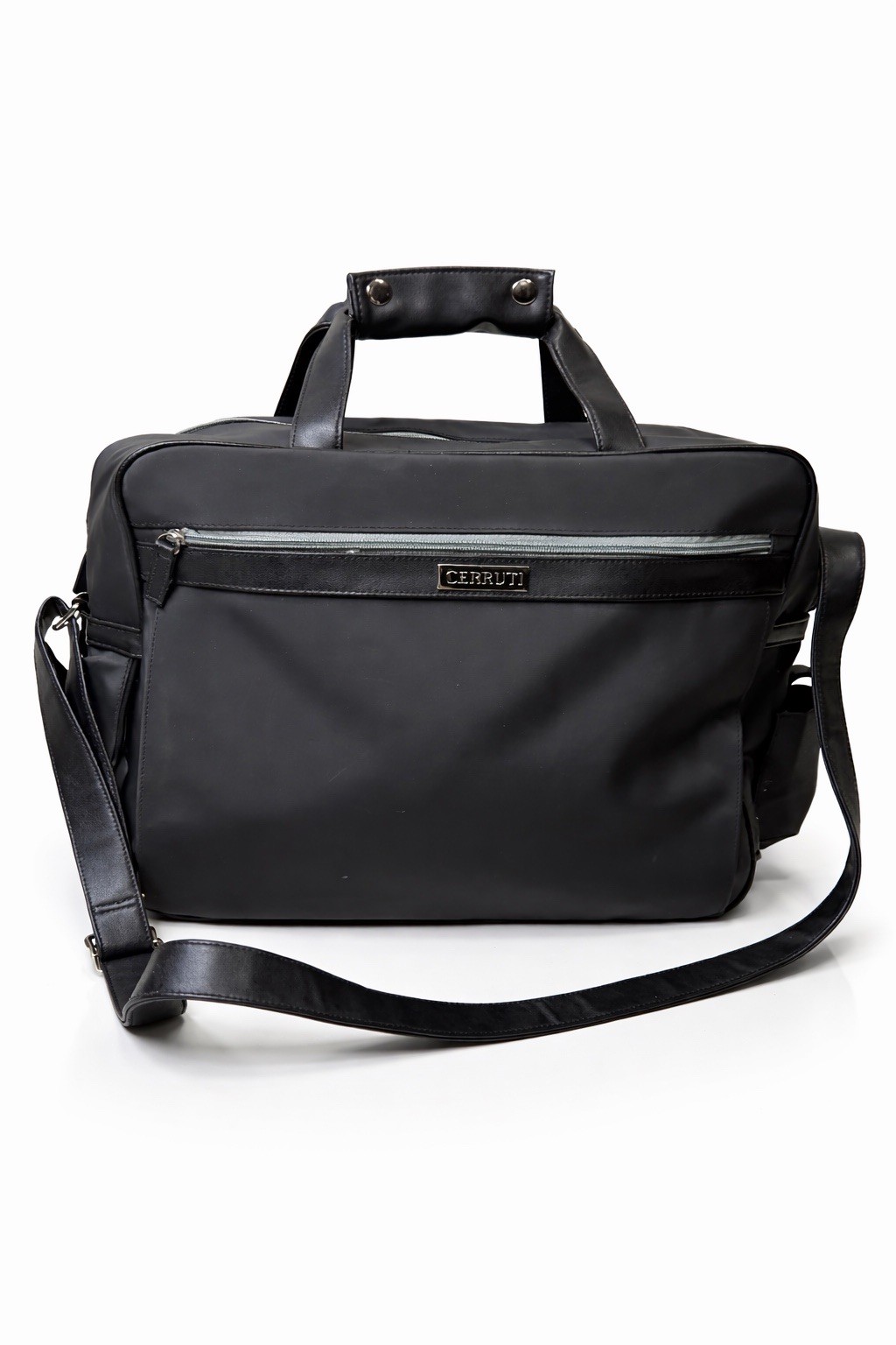 Black cerruti men leathers Bag for Laptop Business Travel Crossbody