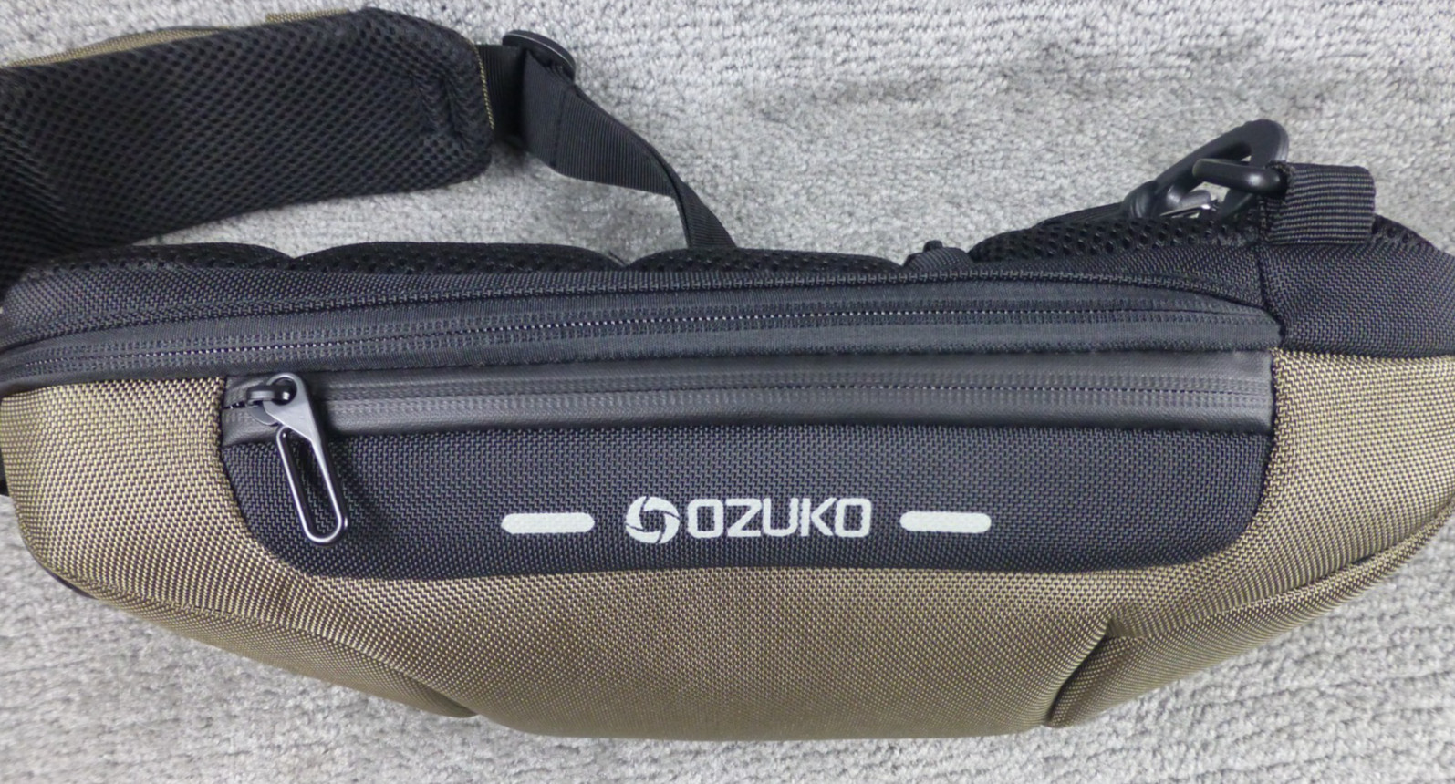 OZUKO Crossbody Men Lockable Shoulder Waterproof Short Trip Sling Bag Brown NWT