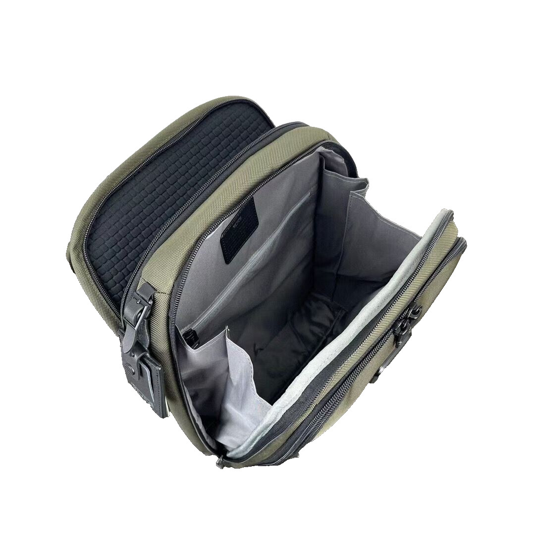 TUMI ALPHA 3 SLIM SOLUTIONS Brief pack Green Nylon Business Travel Outlet