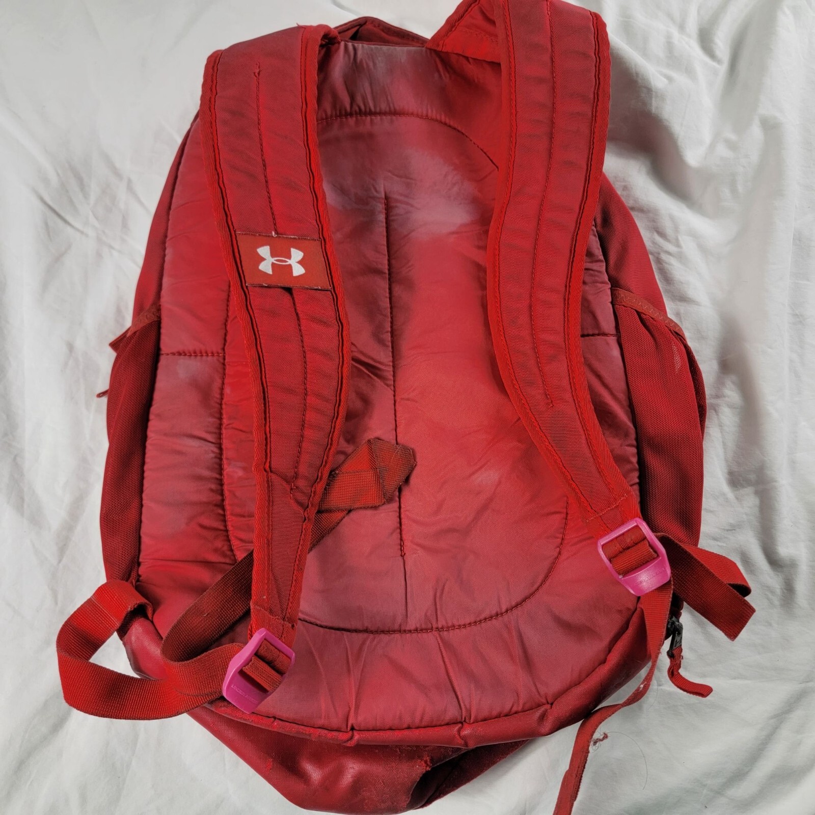Under Armour Hustle 4.0 Red Backpack Expandable Lightweight Casual Travel