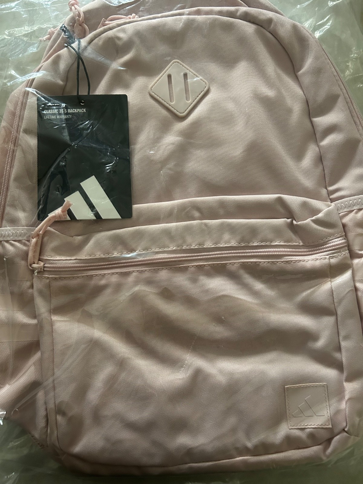 New W/ Tags Adidas Classic 3S5 Laptop Backpack Pink/Onix Grey
