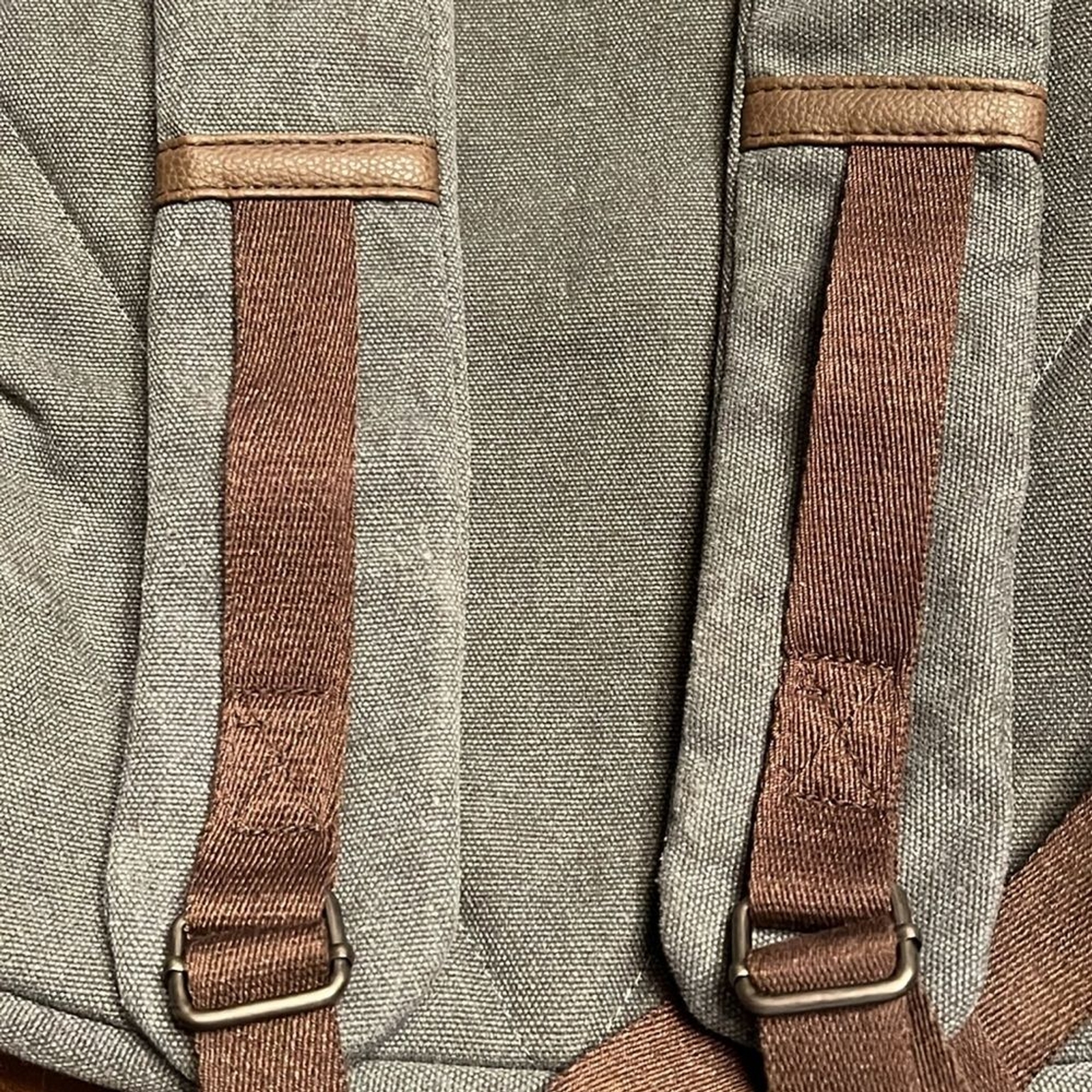 Port Authority branded backpack knapsack blue brown NWOT