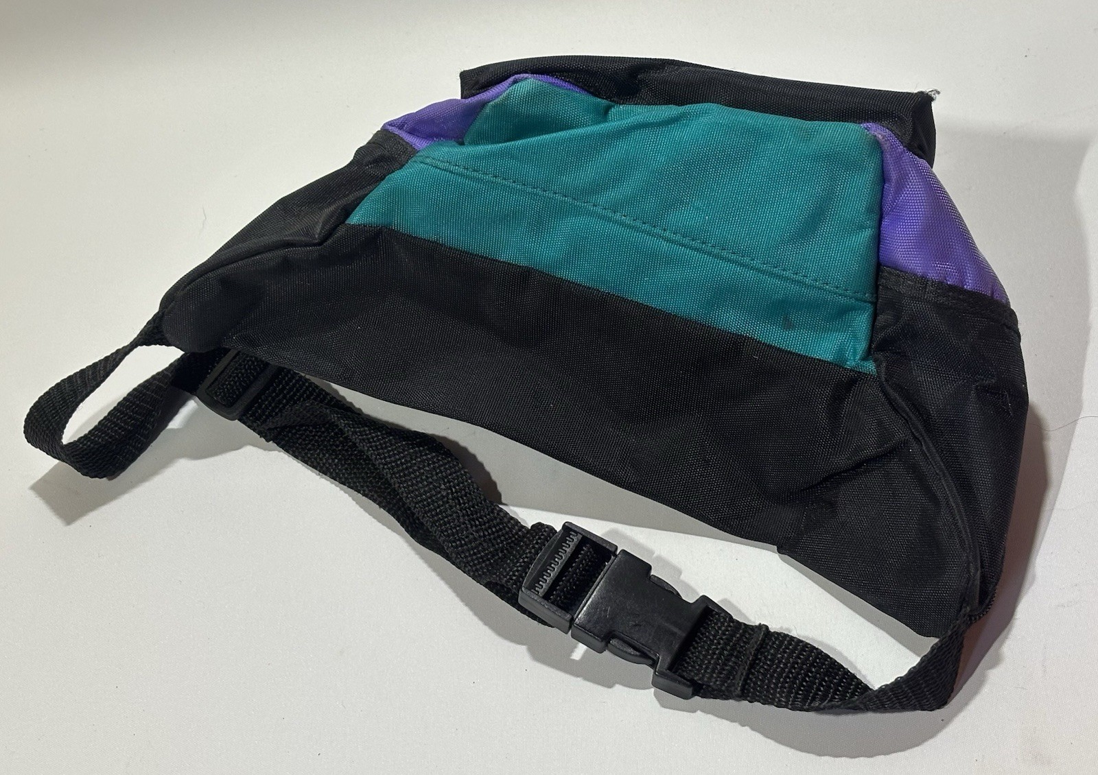 Vintage Bugle Boy Fanny Pack Waist Bag Athletic Gym 80s 90s Fresh Neon 5 Pockets